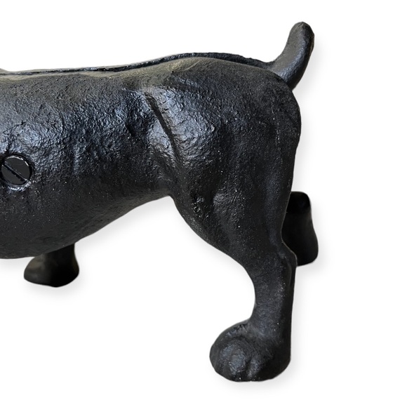 VINTAGE CAST IRON METAL ENGLISH BULL DOG DOOR STOP - Picture 9 of 11